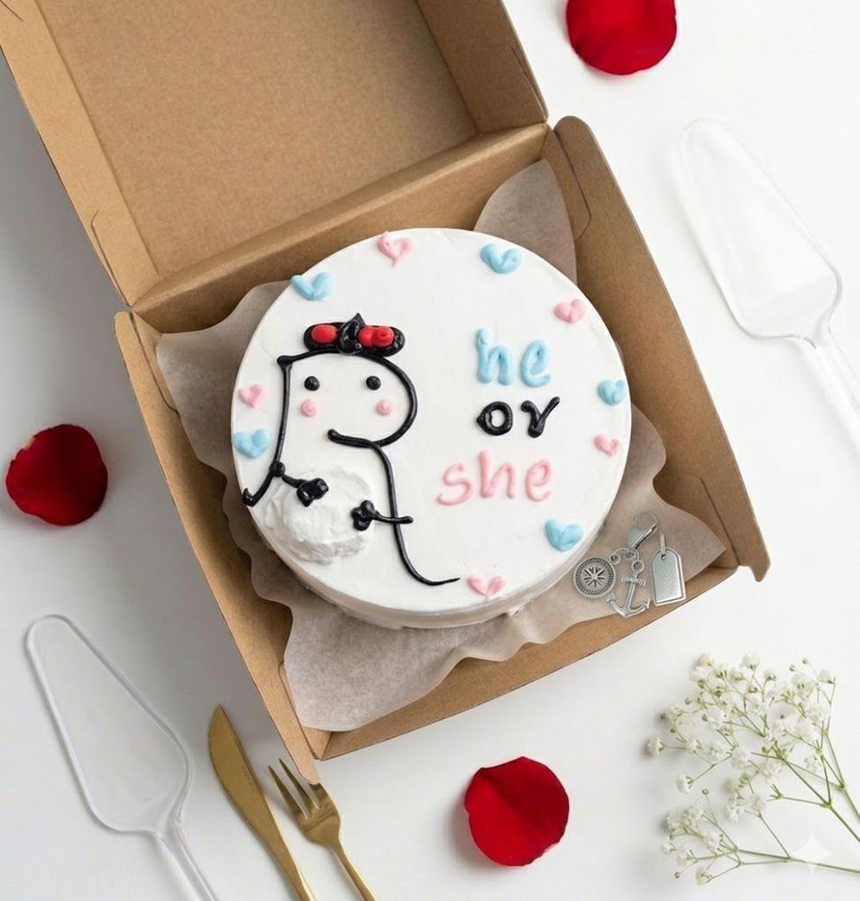 Gender reveal cake 